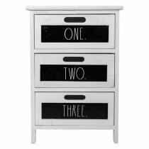 Chest of drawers Alexandra House Living White Paolownia wood 29 x 58 x 40 cm