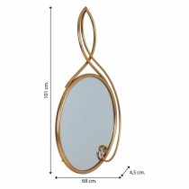 Wandspiegel Alexandra House Living Gold Glas Eisen Holz MDF 101 x 4 x 68 cm