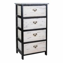 Chest of drawers Alexandra House Living White Black Paolownia wood 29 x 73 x 40 cm