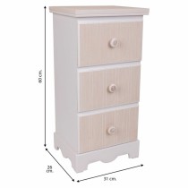 Caisson à Tiroirs Alexandra House Living Blanc Bois MDF 26 x 60 x 31 cm