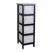 Chest of drawers Alexandra House Living White Black Paolownia wood 32 x 81 x 26 cm