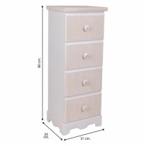 Schubladenschrank Alexandra House Living Weiß Holz MDF 26 x 80 x 31 cm