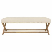 Banquette Alexandra House Living Crème Caoutchouc Bois 46 x 45 x 130 cm