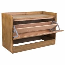 Hocker Alexandra House Living Braun natürlich Paulonia-Holz Holz MDF 38 x 53 x 80 cm Schuhschrank