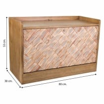 Hocker Alexandra House Living Braun natürlich Paulonia-Holz Holz MDF 38 x 53 x 80 cm Schuhschrank