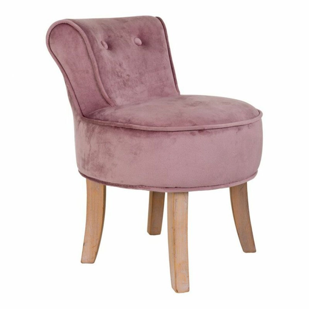 Hocker Alexandra House Living Rosa Samt Gummi 46 x 58 x 45 cm