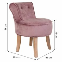 Banquette Alexandra House Living Rose Velours Caoutchouc 46 x 58 x 45 cm