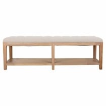 Bench Alexandra House Living Grey Cream 38 x 51 x 150 cm