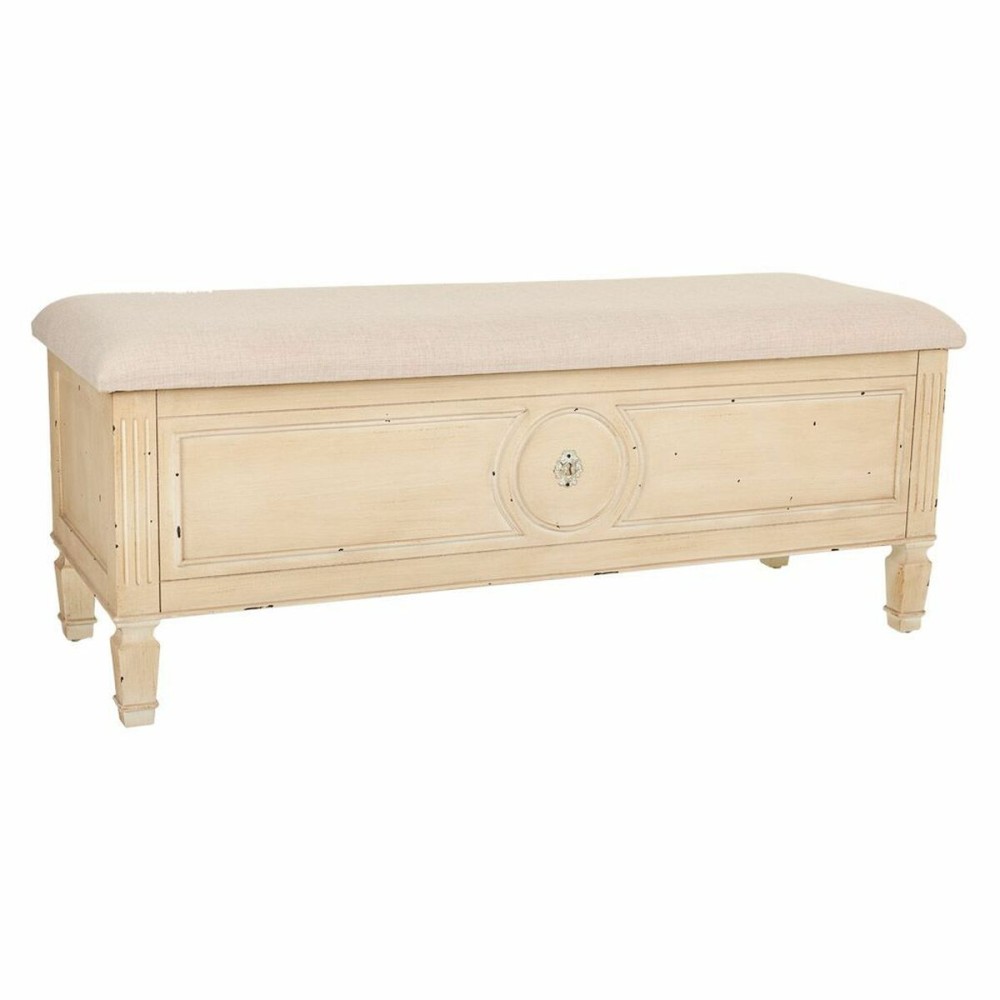 Hocker Alexandra House Living Beige Schwamm Tannenholz 43 x 48 x 120 cm