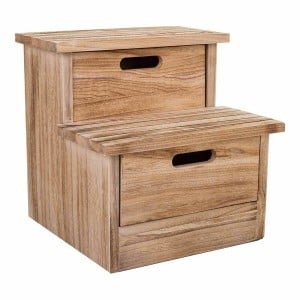 Hocker Alexandra House Living Paulonia-Holz 34 x 34 x 34 cm Leiter