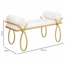 Bench Alexandra House Living Gold Foam Iron MDF Wood 49 x 53 x 112 cm