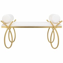 Bench Alexandra House Living Gold Foam Iron MDF Wood 49 x 53 x 112 cm