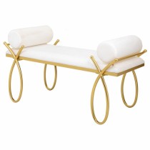 Bench Alexandra House Living Gold Foam Iron MDF Wood 49 x 53 x 112 cm