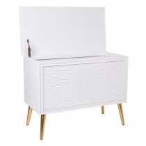 Storage chest with seat Alexandra House Living Golden MDF Wood 41 x 62 x 83 cm