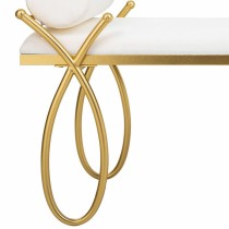 Bench Alexandra House Living Gold Foam Iron MDF Wood 49 x 53 x 112 cm