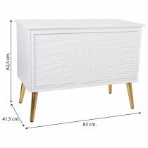 Storage chest with seat Alexandra House Living Golden MDF Wood 41 x 62 x 83 cm