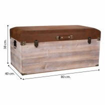 Storage chest with seat Alexandra House Living Brown Polyurethane MDF Wood 40 x 38 x 80 cm