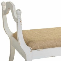 Hocker Alexandra House Living Weiß Schwamm Tannenholz Holz MDF 45 x 78 x 90 cm