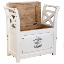 Hocker Alexandra House Living Weiß Holz 33 x 73 x 72 cm