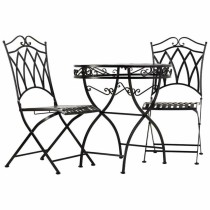 Ensemble Table + 2 Chaises Alexandra House Living Noir 60 x 75 x 60 cm