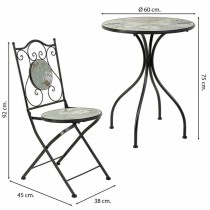 Ensemble Table + 2 Chaises Alexandra House Living Noir 60 x 75 x 60 cm