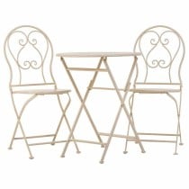 Table set with 2 chairs Alexandra House Living White 60 x 75 x 60 cm