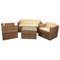 Set of furniture Alexandra House Living Brown Natural 4 Pieces