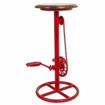 Stool Alexandra House Living Red Wood Iron 40 x 73 x 40 cm Pedals