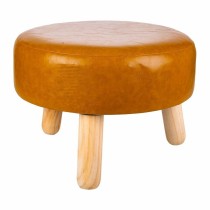 Stool Alexandra House Living Yellow Polyurethane MDF Wood 40 x 29 x 40 cm