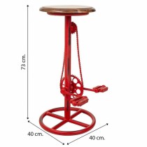 Stool Alexandra House Living Red Wood Iron 40 x 73 x 40 cm Pedals