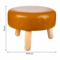 Stool Alexandra House Living Yellow Polyurethane MDF Wood 40 x 29 x 40 cm