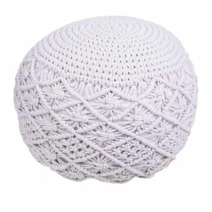 Pouffe Alexandra House Living White polystyrene 45 x 33 x 45 cm