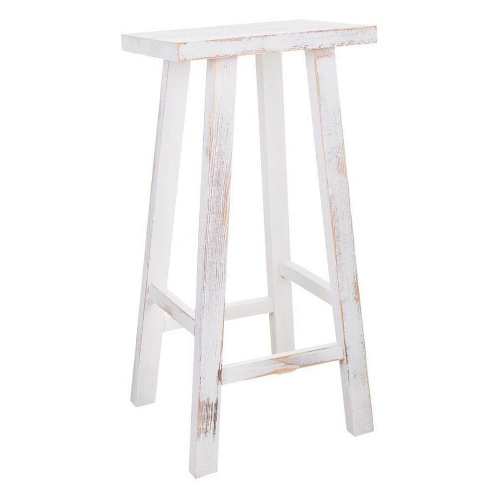 Tabouret Alexandra House Living Blanc Pin 25 x 70 x 35 cm