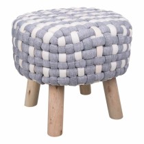 Stool Alexandra House Living White Grey Bamboo Sponge MDF Wood 40 x 36 x 40 cm