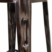 Stool Alexandra House Living Brown Black Leather Iron 40 x 75 x 40 cm