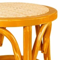 Stool Alexandra House Living Brown Wood Rattan 40 x 45 x 40 cm