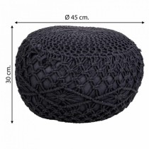 Pouf Alexandra House Living Gris foncé polystyrène 45 x 30 x 45 cm