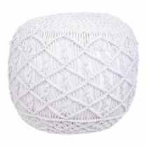 Pouf Alexandra House Living Blanc polystyrène 45 x 40 x 45 cm