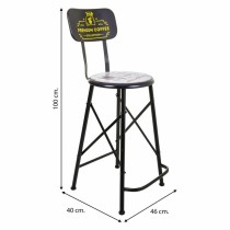 Stool Alexandra House Living Black Iron 40 x 100 x 46 cm