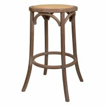 Tabouret Alexandra House Living Marron Rotin Bois d'hévéa 38 x 75 x 38 cm