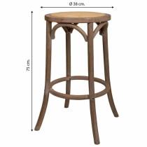 Tabouret Alexandra House Living Marron Rotin Bois d'hévéa 38 x 75 x 38 cm