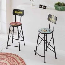 Tabouret Alexandra House Living Noir Fer 40 x 100 x 46 cm