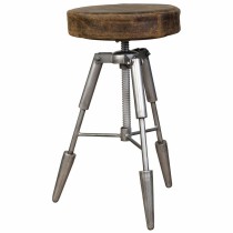 Tabouret Alexandra House Living Marron Cuir Métal Fer 39 x 55 x 39 cm