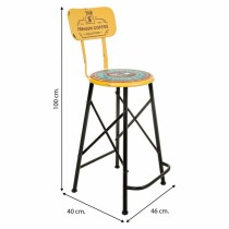 Stool Alexandra House Living Yellow Iron 40 x 100 x 46 cm