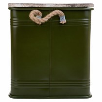 Stool Alexandra House Living Green Metal Rope Fir wood 36 x 36 x 39 cm