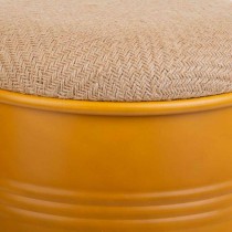 Stool Alexandra House Living Orange Sackcloth Metal Sponge MDF Wood 47 x 27 x 33 cm