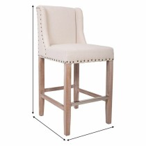 Stool Alexandra House Living Beige Rubber wood 58 x 104 x 48 cm