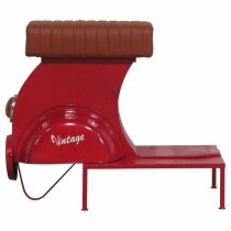 Stool Alexandra House Living Red PVC Leather Iron 50 x 75 x 95 cm Motorbike