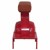 Stool Alexandra House Living Red PVC Leather Iron 50 x 75 x 95 cm Motorbike