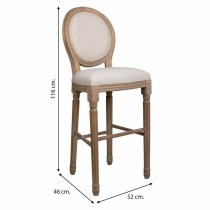 Stool Alexandra House Living Cream Rubber Wood 46 x 116 x 52 cm